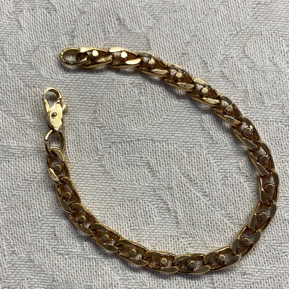 Elegant Vintage 1970 Women's Bracelet 6-1/2 inch with Clear Stones - Picture 4 of 6